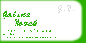 galina novak business card